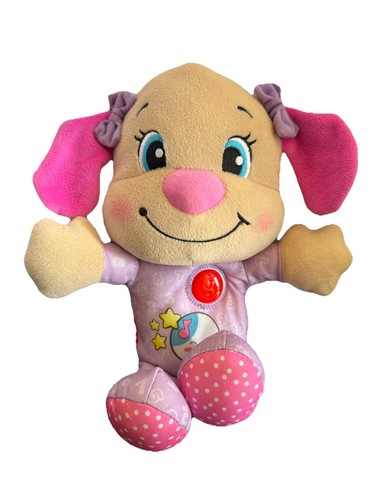 Fisher Price Laugh & Learn Nighttime Puppy Pink BFK64 Plush Lights Sounds WORKS
