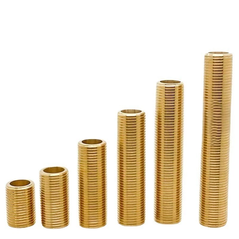 PATIKIL Adattatore Filettato in Ottone per Tubi, Nippli Esagonali, 2 Pezzi 3/8 Npt x 1/8 Npt, con nettori per Linee d'Acqua Maschio