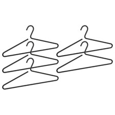Kleiderb&uuml;gel Lux (5er-Set) - Aluminium - Schwarz