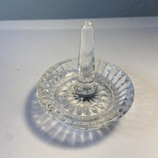 Clear Glass Crystal Ring Holder Vanity Jewelry Trinket tray dresser dish