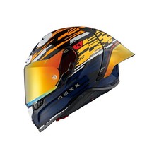 NEXX X.R3R Glitch Racer Helmet Orange Blue Medium 30% Off RRP
