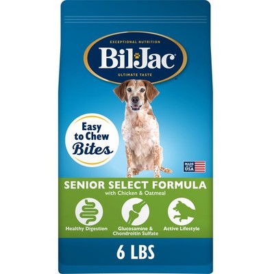 Bil-Jac Senior Select Dry Dog Food Chicken Oatmeal Recipe 6 Lb