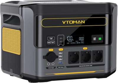 VTOMAN 1000W/2000W Powerstation LiFePO4 Solargenerator für Stromausfall Tragbare