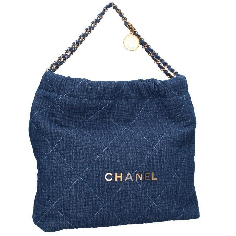 Chanel Medium CHANEL 22 Denim Chain Shoulder Bag 874368