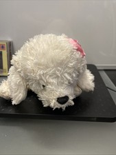 RUSS Berrie Bichon White Dog SKYE Stuffed Animal Missing Left Eye