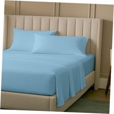 4 Piece Luxury Soft Microfiber Fitted Bed Sheet Set for Campers, 8 to 12 Inch