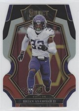 2022 Panini Select Premier Level Black & Red Prizm Die-Cut Brian Asamoah II 0r5l