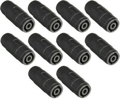 10 Adam Hall K4ASM4SM4 Speaker Verbindungsadapter Kupplung 4-pol Kabel Verbinder
