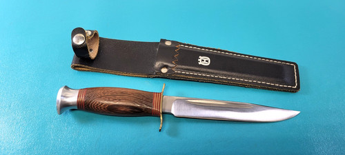 Swedish J.A. Hellberg Eskilstuna Sweden Knife + Original Leather Sheath TR552
