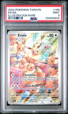 EEVEE 188/167 PSA 9 TWILIGHT MASQUERADE ILLUSTRATION RARE POKEMON
