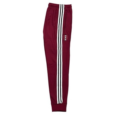 Adidas Ajax Amsterdam Burgundy Red Track Warmup Pants, Size Medium