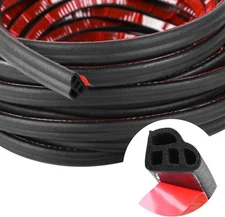 Car Weather Stripping Self Adhesive 33Ft Double Layer L Shape 10M/33Ft, 