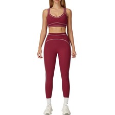 Women's 2 Piece Workout Sets Sports Bra High Waist Leggings Gym Yoga Outfits ...