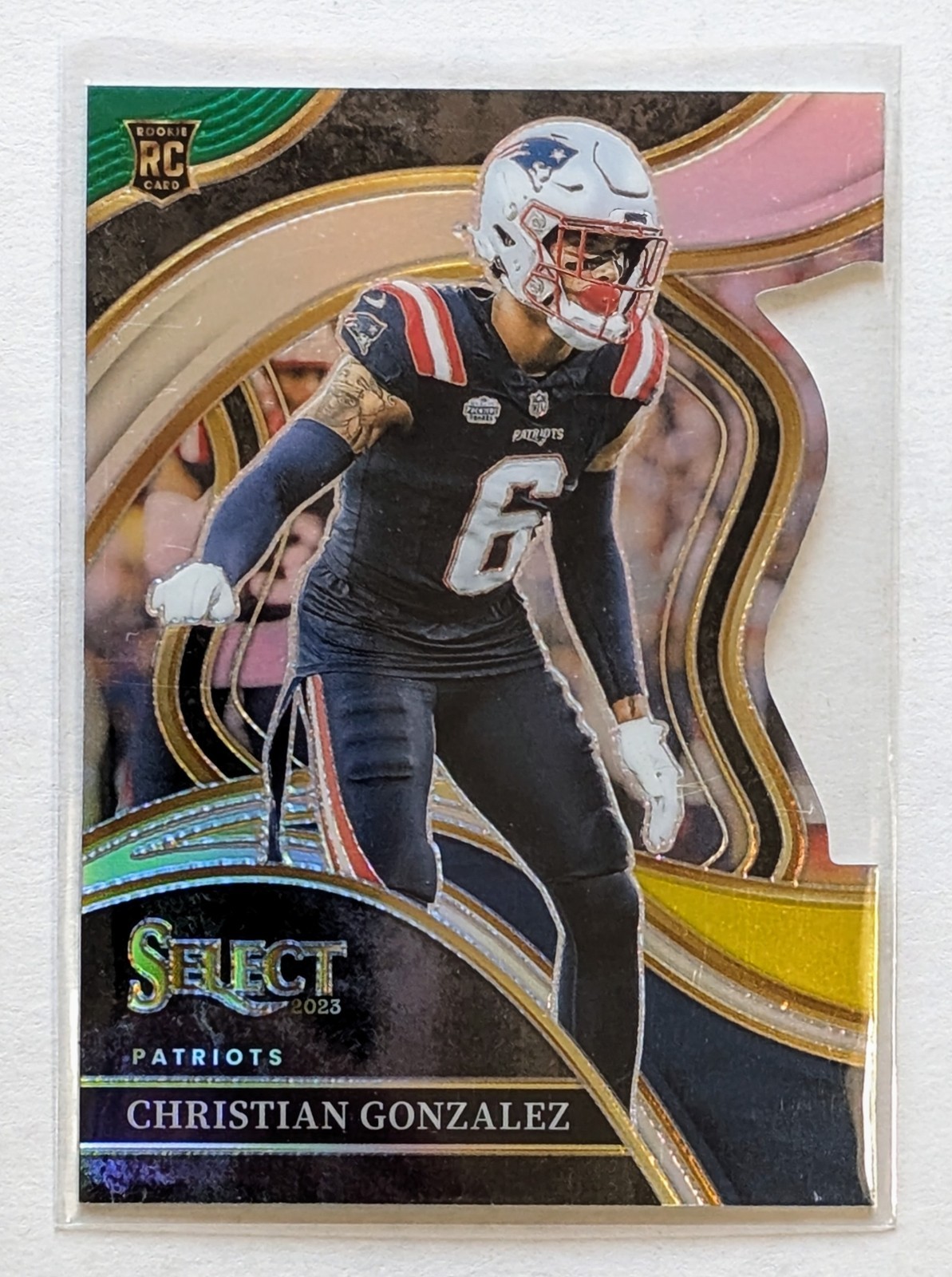 2023 Panini Select Christian Gonzalez Club Level Green & Yellow Die-Cut RC #286