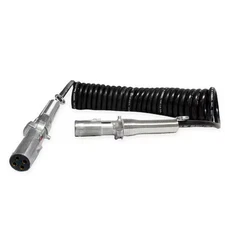 VELVAC 590185 4-Cond Coiled Cable W/Plugs-12'Wl