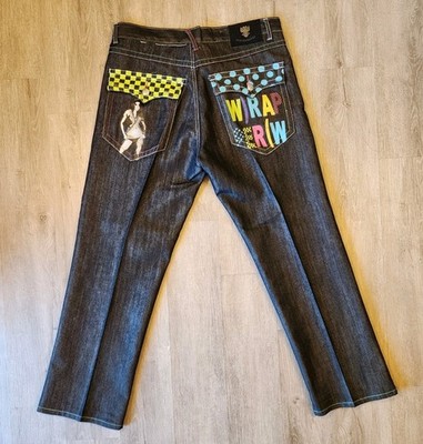 Vintage Y2K Five Elementz Rapper Denim Jeans 36X32 Baggy VTG Y2K Hip Hop Skater 