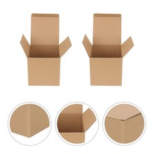 6Pcs Small Kraft Cardboard Shipping Boxes Reusable for Business Packaging Needs