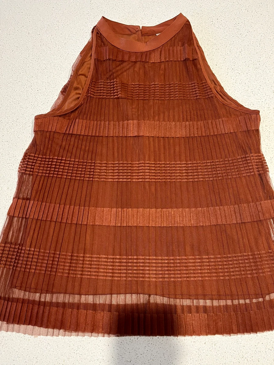 Vero Moda (designer) Terracotta slvless Top lined Sz XS 8/10