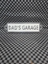 DAD'S GARAGE *US MADE* 8" Cast Iron Metal Street Sign -Man Cave Garage  Decor