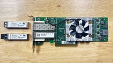 Dell QLogic QLE2662L-DEL Fiber Chanel HBA 16G w/ Transceivers LP Bracket w/ Fan