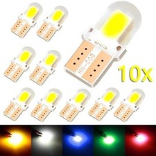 T10 W5W LED Car Bulb COB White Ice Blue Red Yellow Green Pink PC+aluminum