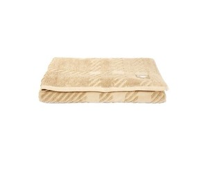 New Authentic W/tags Burberry Textured Logo Bath Towel Brown/Cream