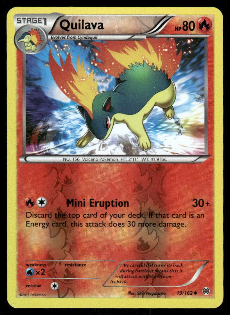 Pokemon Cards Quilava 19/162 Reverse Holo BREAKthrough XY NM