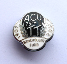 1982 ACU BENEVOLENT FUND ISLE OF MAN TT BADGE - IoM MANX T.T. RACES