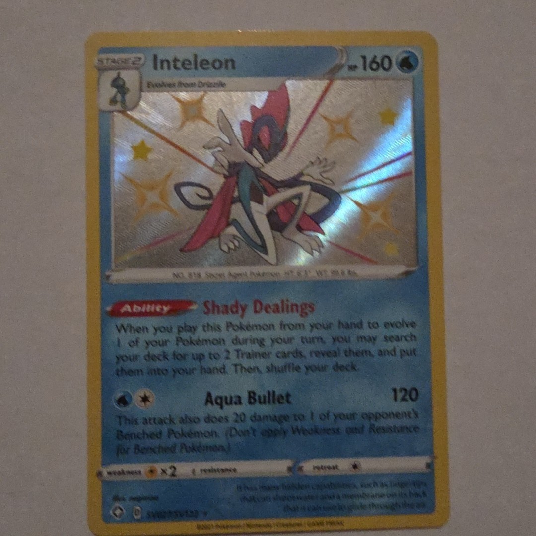 Inteleon SV027/SV122 Shining Fates: Shiny Vault Holo