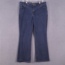 Signature Levis Jeans Womens Misses 16 M Blue Denim At Waist Bootcut Grunge