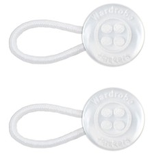 Collar Extenders for Mens Shirts Soft Standard, Pearl White Pack of 2 
