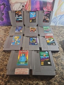 NES Game Lot 11 Games Mix Kung Fu Commando Yoshi Rc Pro Am Arkanoid