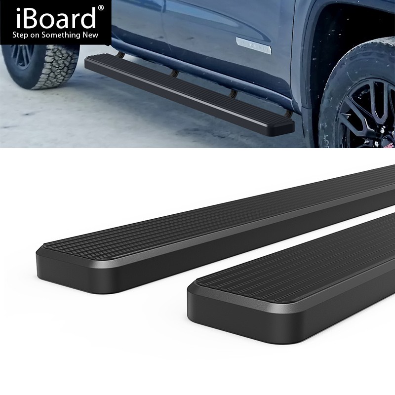 APS Running Board 6in Steel Black Fit Chevy Silverado GMC Sierra