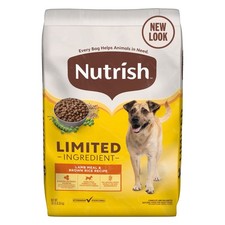 Nutrish Limited Ingredient Lamb Meal  Brown Rice Recipe Dry Dog Food, 14 lb.Bag