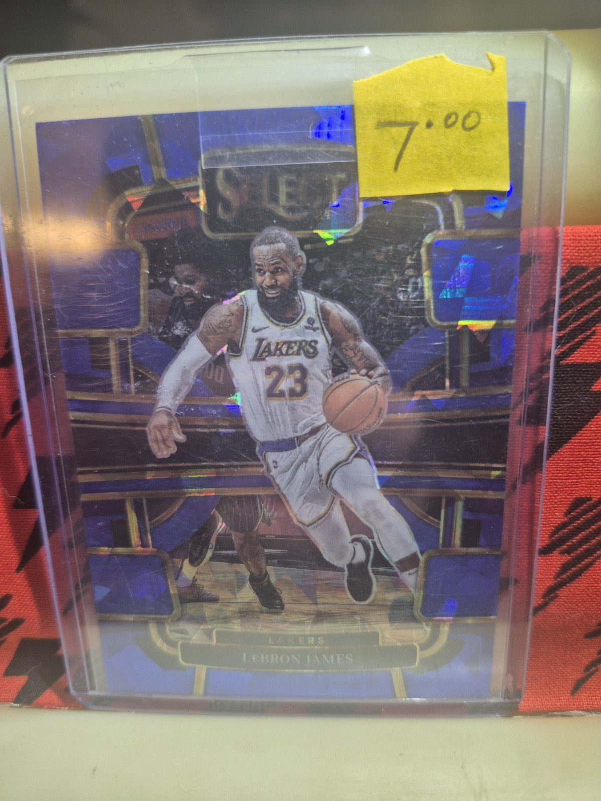 2023-24 Panini Select - Concourse LeBron James #66 Blue Cracked Ice Prizm
