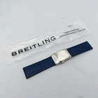 Genuine OEM BREITLING Dark Blue Rubber 152S Watch Strap 20/22mm EXCELLENT
