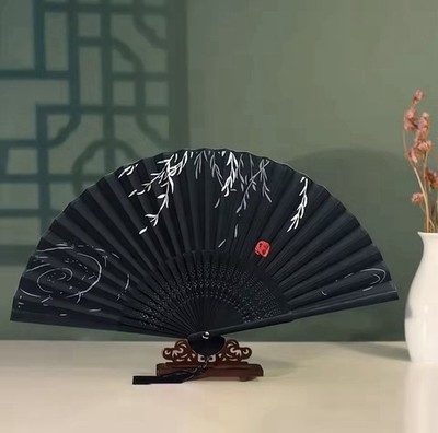 1pc-Multi-colored hand folding fan, bamboo folding fan, hand folding fan
