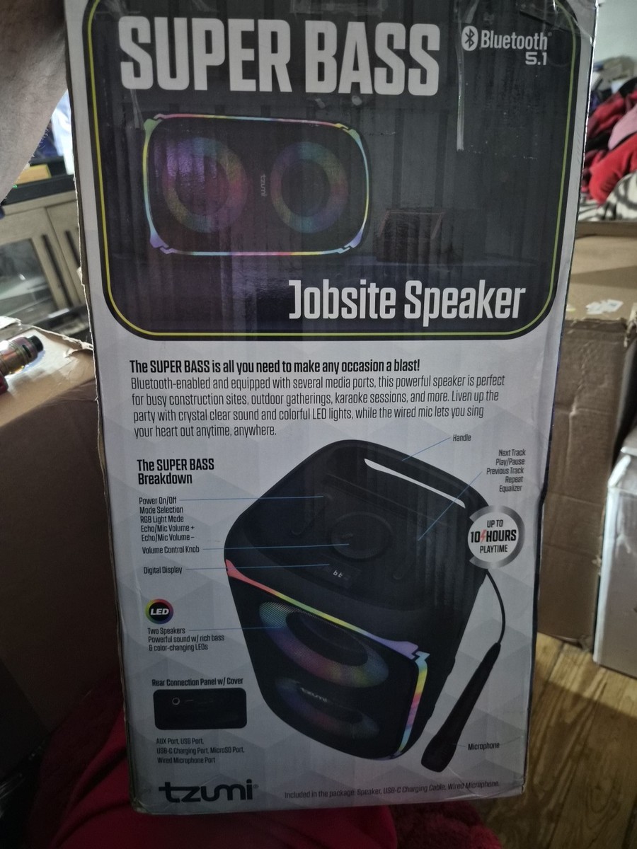 Buy Tzumi Super Bass Jobsite Bluetooth Speaker online | eBay
