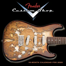 Fender Custom Shop Guitars 2026 Wall Calendar, 16-Month Guitar & Music Photograp
