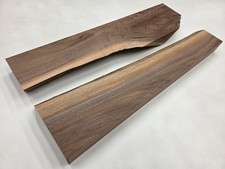 33" Set Of 2 Walnut Live Edge Lumber Wood Kiln Dried Board Slab