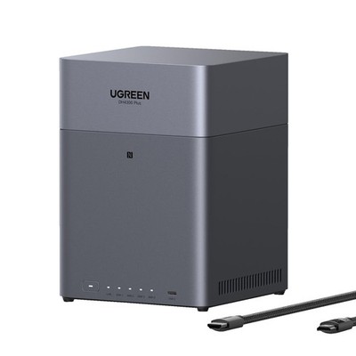 UGREEN NASync DH4300 Plus 4-Bay NAS 3,5 Zoll Anzahl Festplattenschächte: 4 Grau}