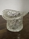Vintage Fenton Daisy and Button Top Hat Clear Glass with Rim 4.5 Wide x 3.5 Tall