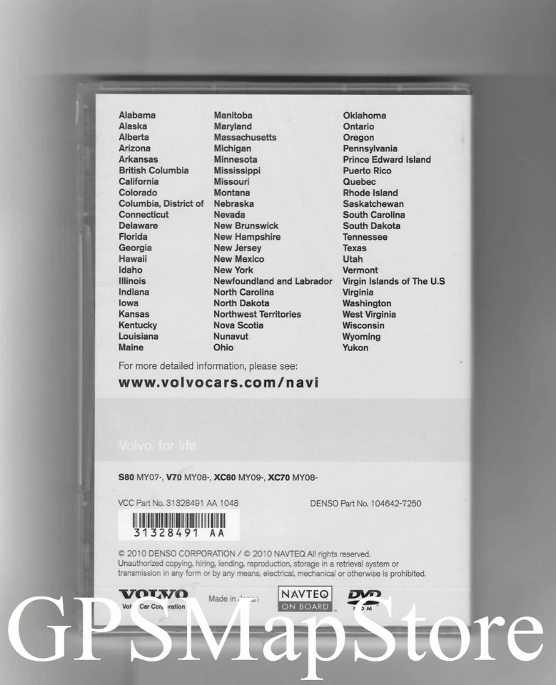 2009 2010 Volvo XC60 VNS Navigation DVD U.S Canada Map 2 Disc Set Brand new - Image 2 of 2