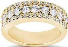 1.25 carat total Round Diamond Wedding Ring Anniversary Band 14k Yellow Gold