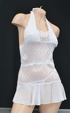White Lace Chemise M G-String