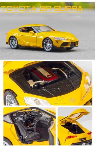 1:32 Toyota GR SUPRA Diecast Car Model High Simulation Sound & Light Kids Gift - Picture 9 of 15