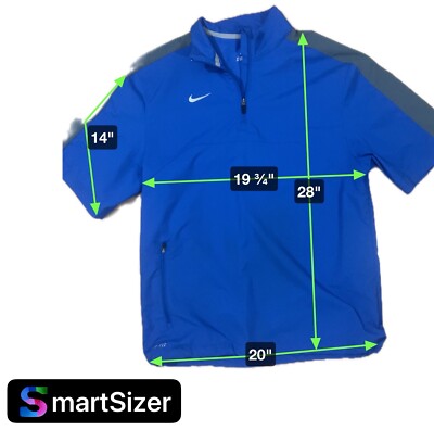 Nike Mens Short Sleeve Track Jacket w/ Logo Quarter Zip Size Nike Mens Short Sleeve Track Jacket w/ Logo Quarter Zip Size