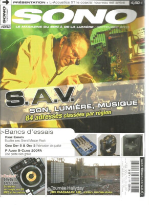 SONO MAGAZIN NR. 283 J. HALLYDAY / WARTUNG UND SAV / L-ACOUSTICS XT / DBX