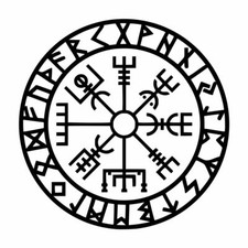Viking Norse Vegvisir Compass Decal 1 5.5"x5.5" Choose Color