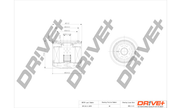Dr!Ve+ DP1110.11.0275 ÖLfilter FüR Asia Motors, Ford, Hyundai, Landini, Mazda-image